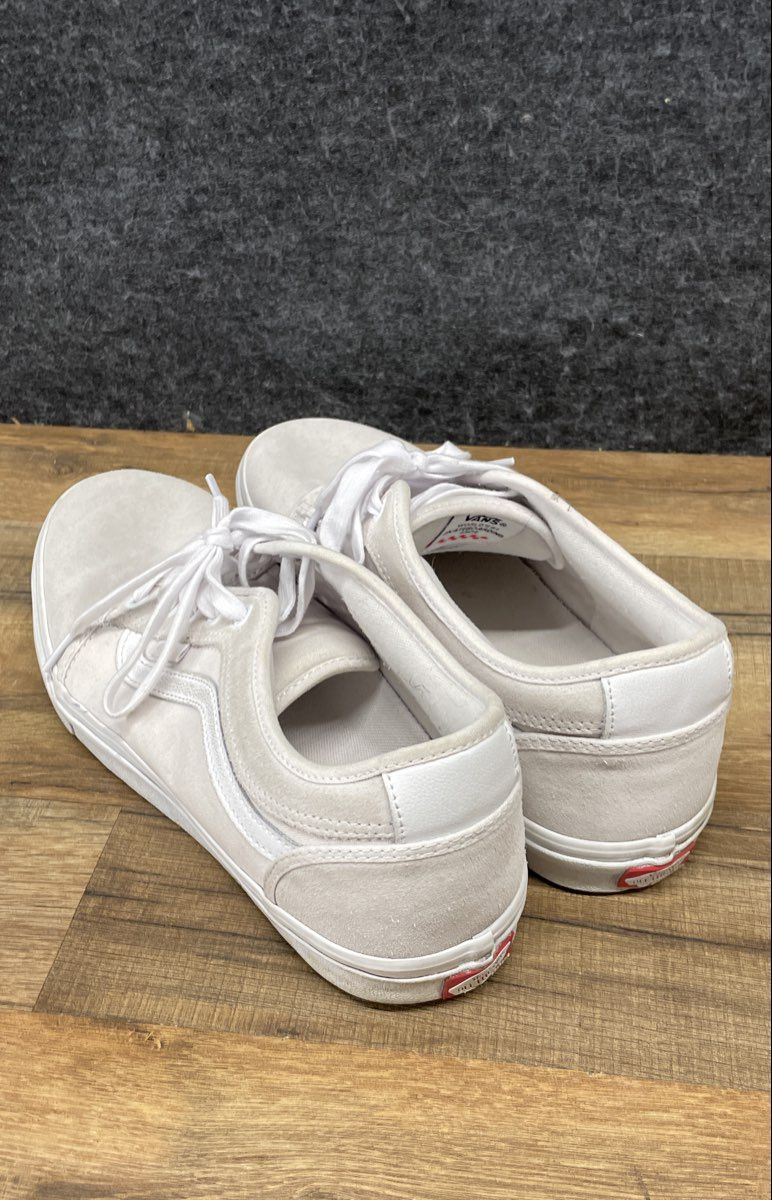 Vans Chukka Low Sidestripe White Canvas Sneakers Size 13