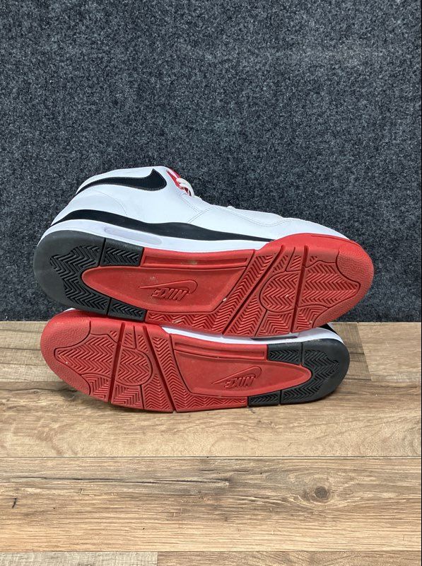 Nike Flight Legacy Men's White Black University Red Basketball Sneakers Size 12