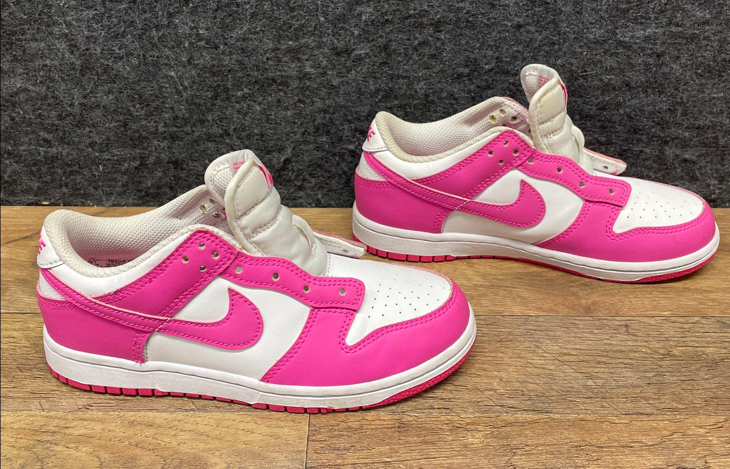 Nike Dunk Low Active Pink White Kids' Sneakers FB9108-102 Size 2.5Y