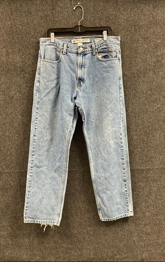 Harley Davidson Traditional Fit Blue Denim Jeans Men's Size 34 x 30