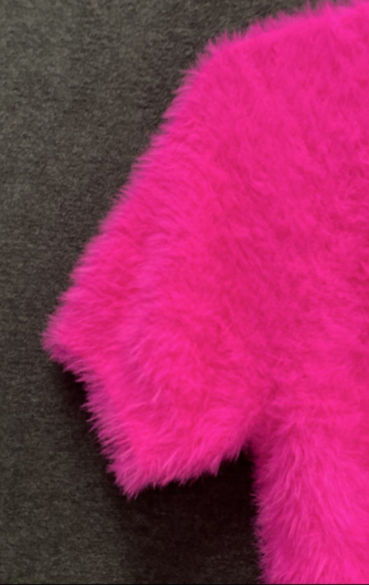 Pilcro Women's Hot Pink Fuzzy Eyelash Knit Short Sleeve Sweater Top Size M