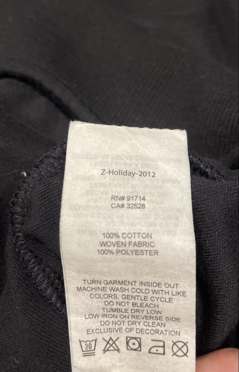 Armani Exchange Men's Black 1/4 Zip Perforated AX Logo Pullover Size M