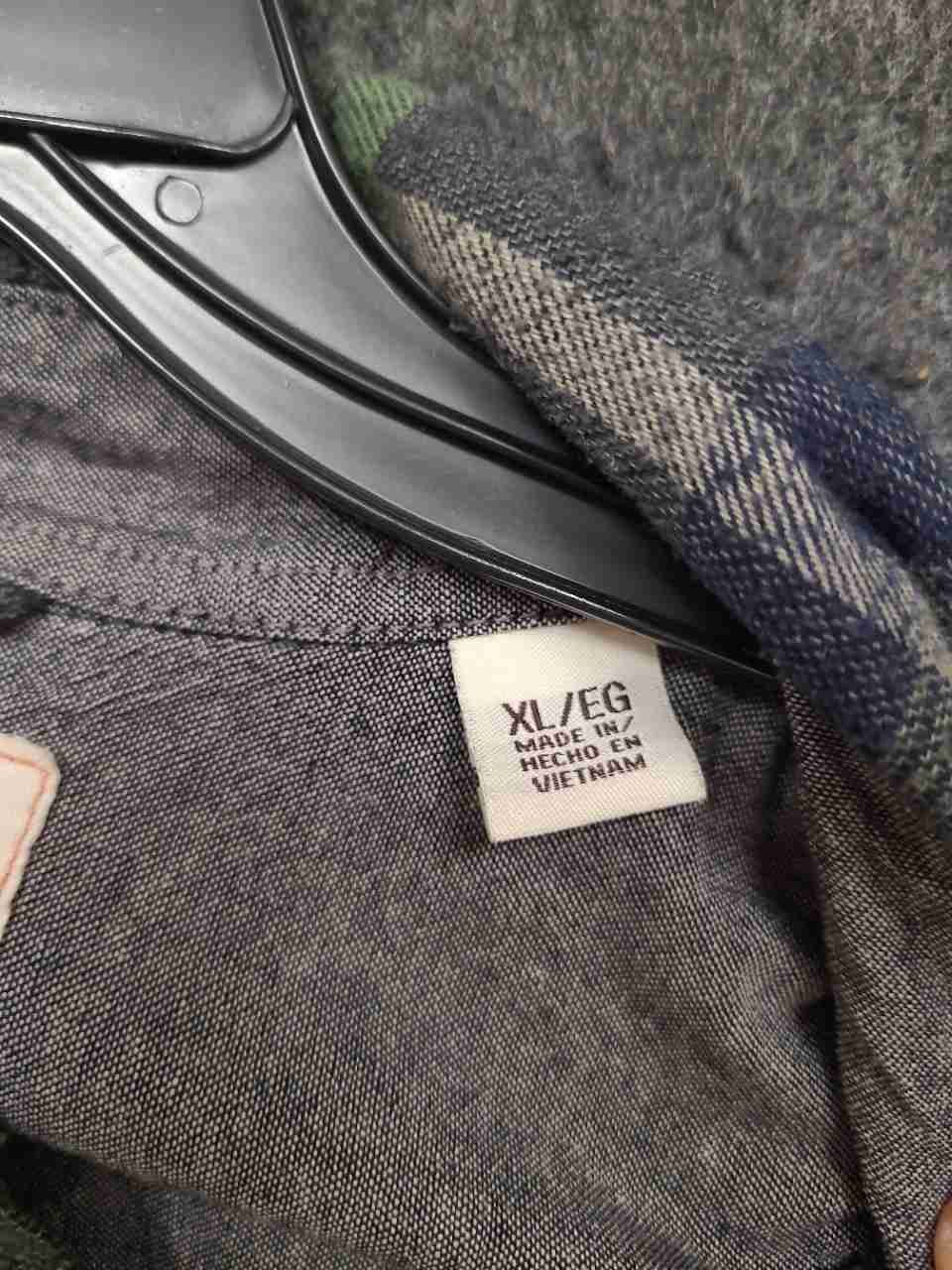 Weatherproof Vintage Men's Long Sleeve Blue Green Plaid Flannel Shirt Sz XL