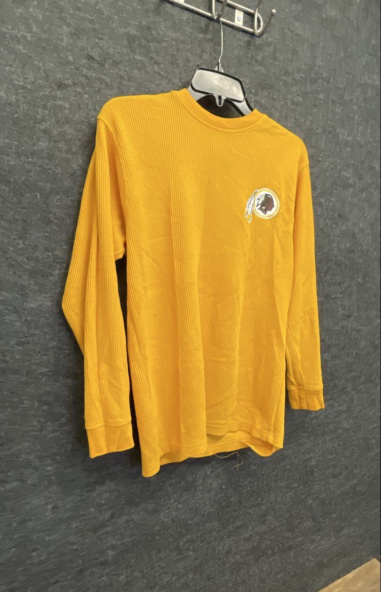 NFL Washington Redskins Waffle Knit Thermal Shirt Youth XL 18/20 Yellow Gold