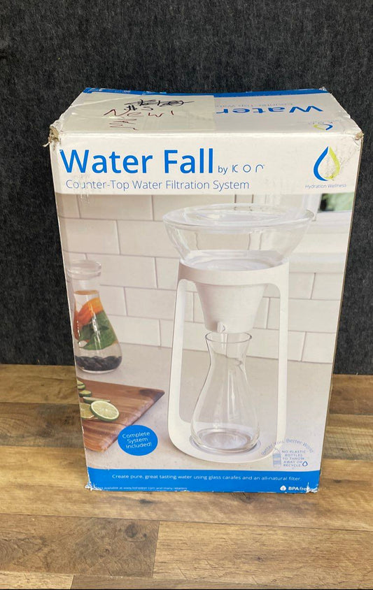 NIB Waterfall Counter Top Water Filtration System