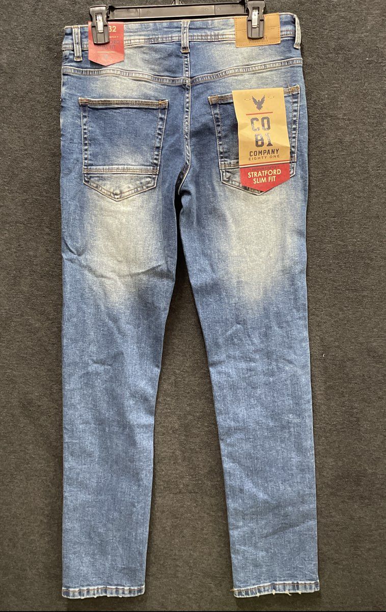 Company 81 Men's Blue Stratford Slim Fit Premium Stretch Jeans NWT 30x32