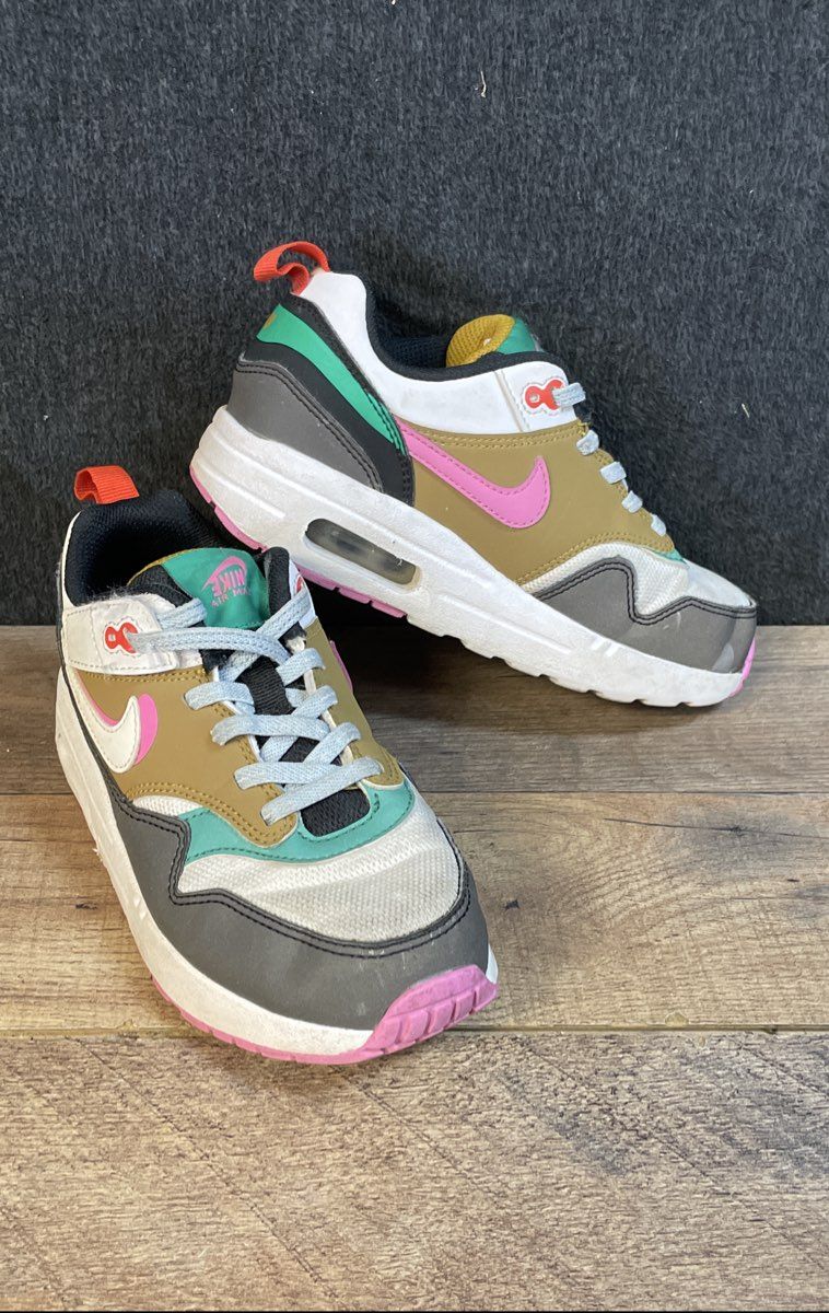 Nike Air Max 1 SC Multicolor Velcro Strap Kids Sneakers Size 13C