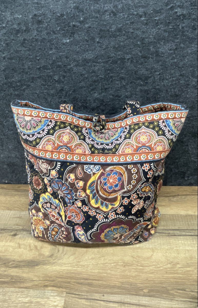 Vintage 2000s Vera Bradley Quilted Cotton Floral Paisley Tote & Bag Lot of 2