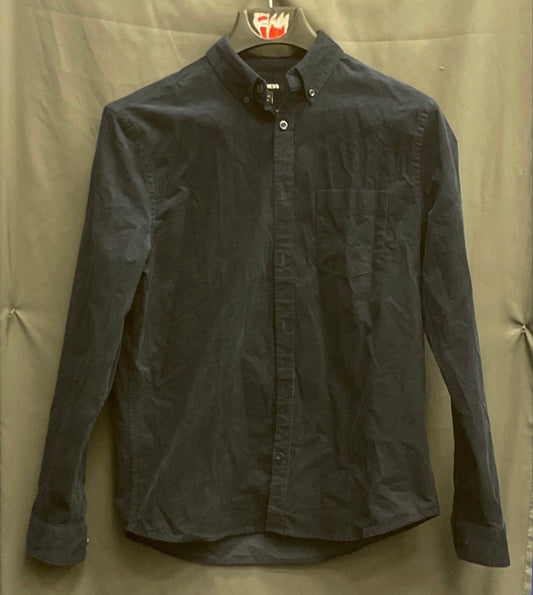 Express Men's Dark Blue Corduroy Button Down Shirt Sz M NWT