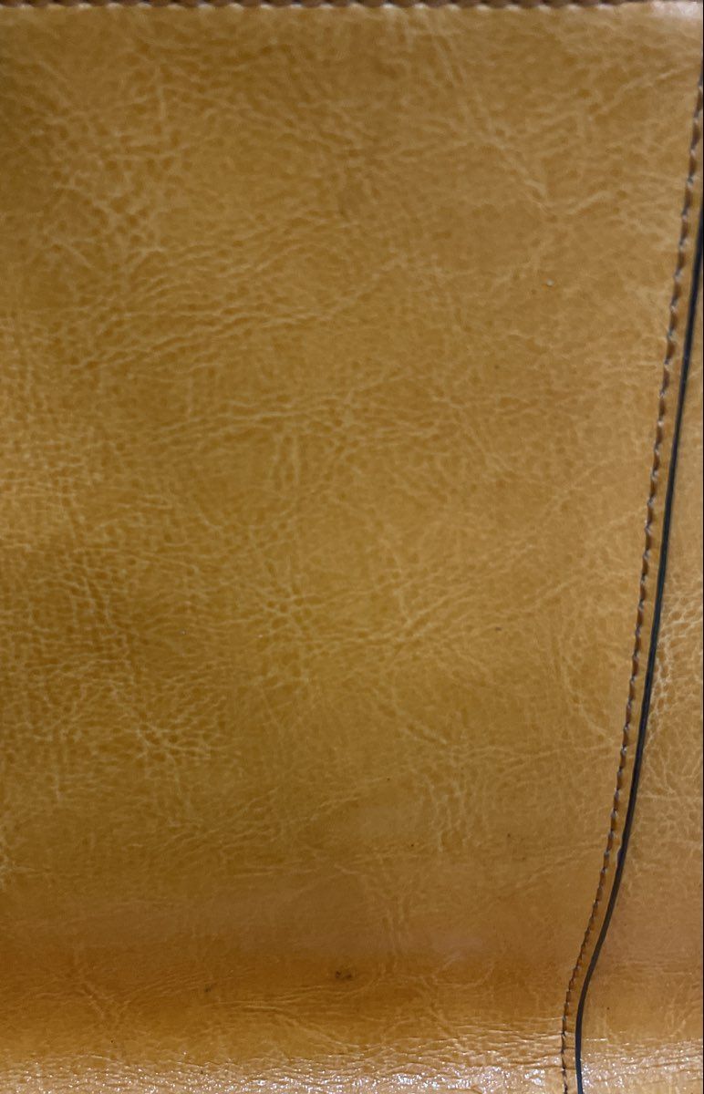 Unbranded Orange Pebbled Leather Tote Bag Large Shoulder Bag Double Handle