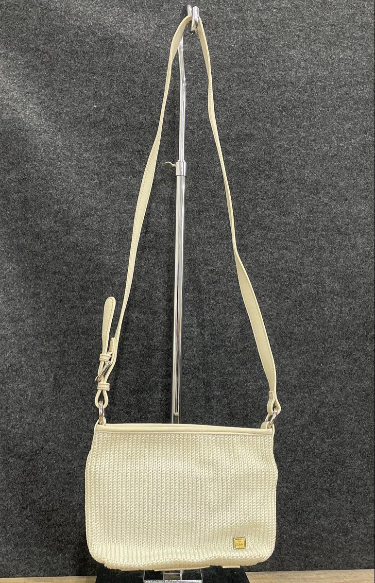 The Sak White Woven Crossbody Bag Adjustable Strap Silver Hardware