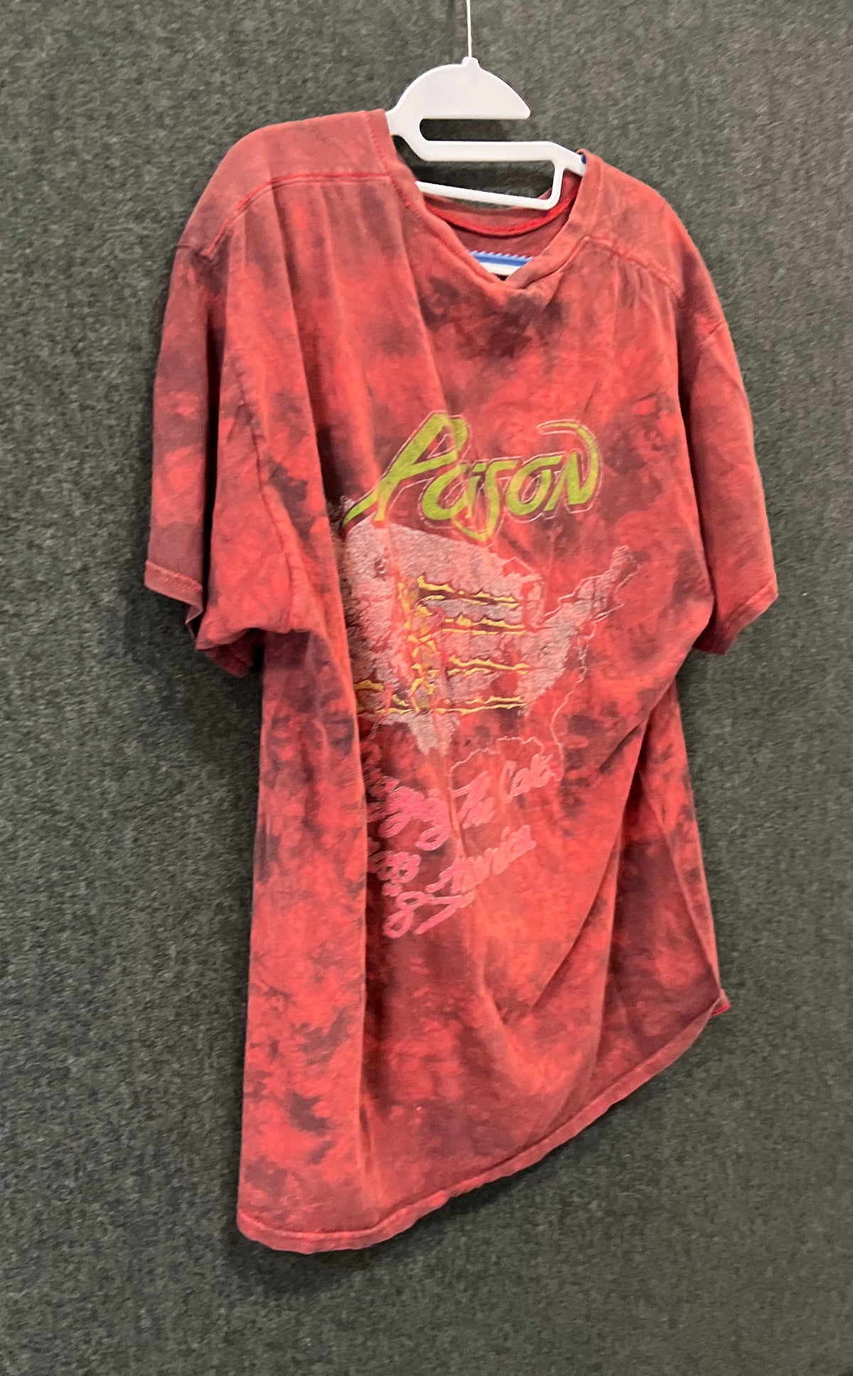Poison 2017 Band T-Shirt Dragging The Cat Across America Tie Dye Sz L