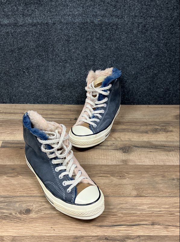 Converse Chuck 70 High Top Multi-Color Suede Shearling Lined Sneakers Size 6.5