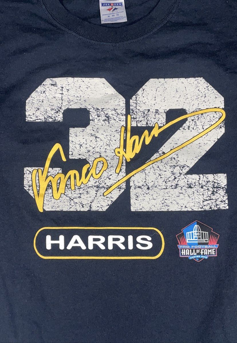 Franco Harris #32 Pro Football Hall of Fame Long Sleeve Shirt Jerzees Sz XL