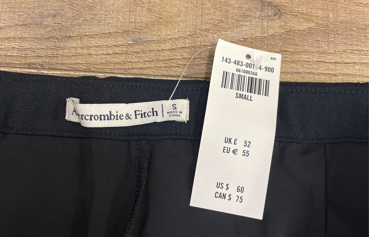 Abercrombie & Fitch Women's Black Pleated Skirt Built In Shorts Sz S NWT