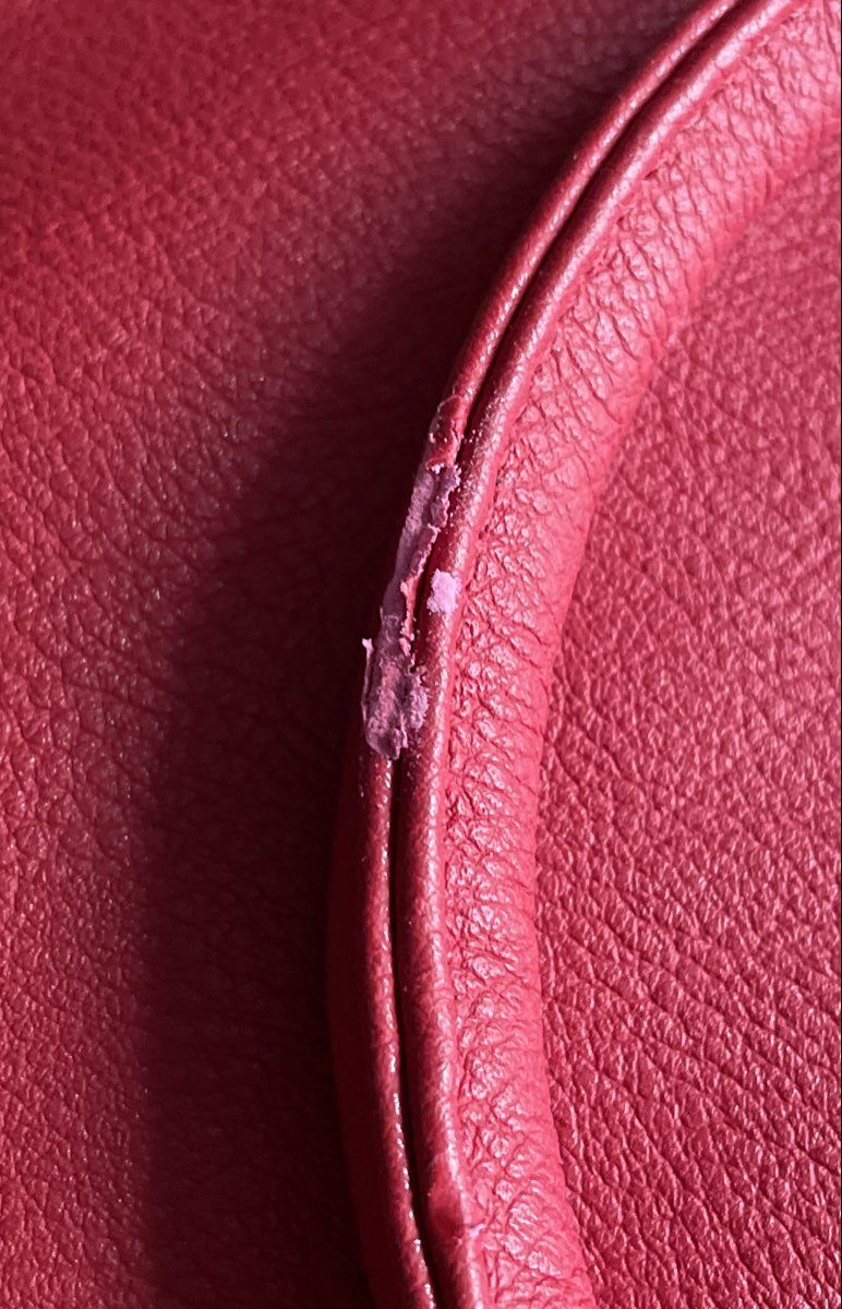 Grace Adele Red Pebbled Satchel Handbag with Studded Pouch & Wallet Set NWT