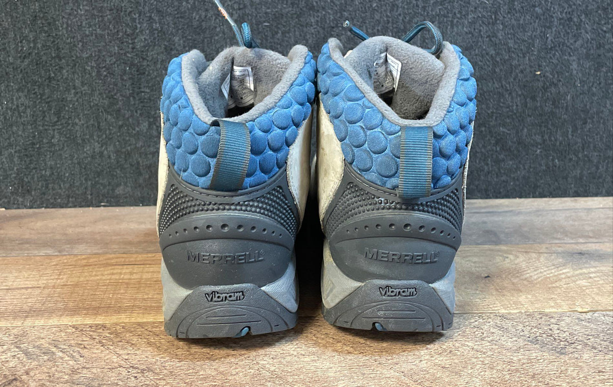 Merrell Arctic Fox 6 Waterproof Smoke Blue Winter Hiking Boots Womens Sz 6.5
