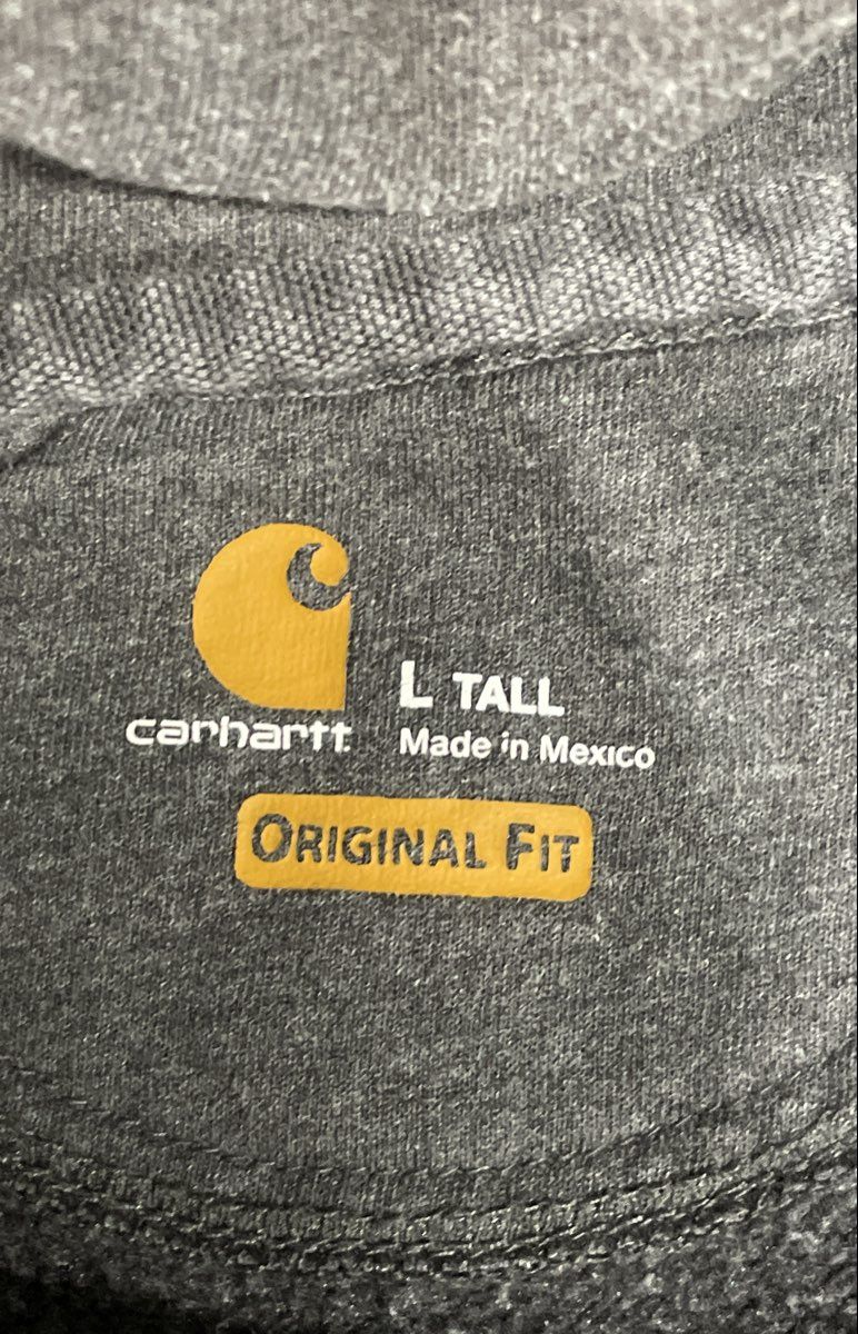 Carhartt Men's Original Fit Hoodie Gray Midweight Sweatshirt Sz L Tall