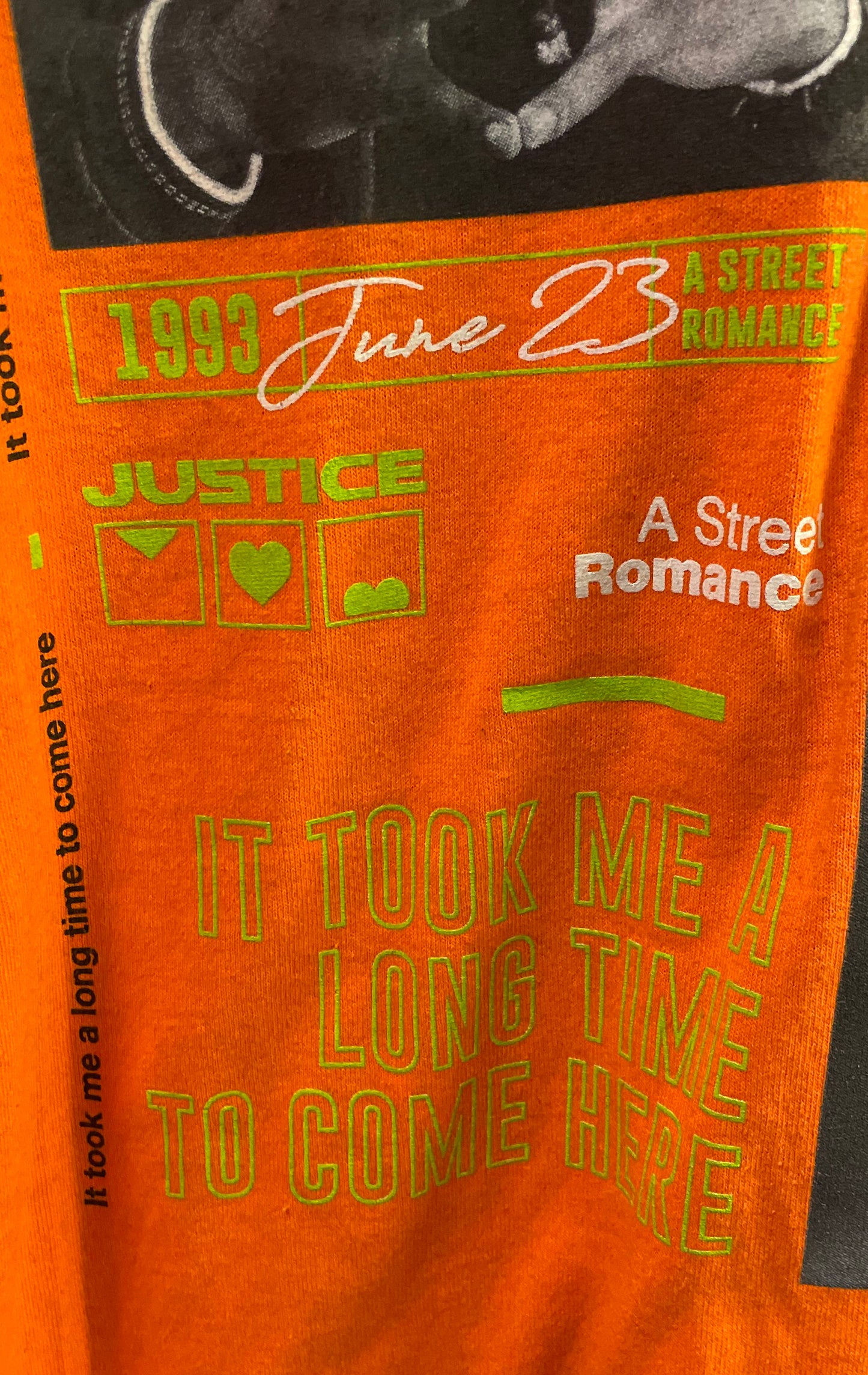 Chemistry Men's Poetic Justice Tupac Shakur Orange Long Sleeve Graphic Shirt L