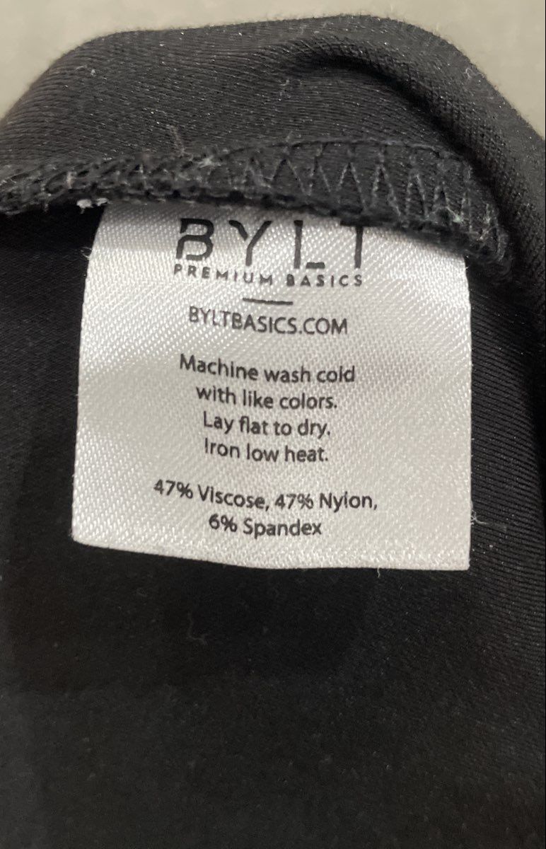 BYLT Men's Active Jogger Black Viscose Nylon Spandex Drawstring Pants Sz S