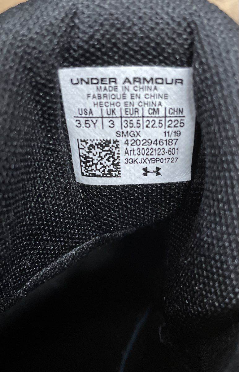Under Armour Lockdown 4 Red Black White Youth Basketball Shoes Size 3.5Y