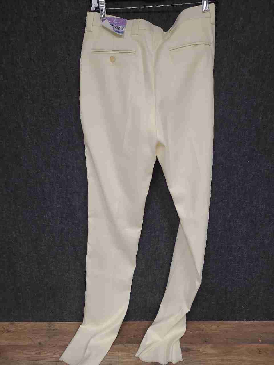 Blu Martini Men's Cream Micropoly Dress Pants NWT Sz 32W