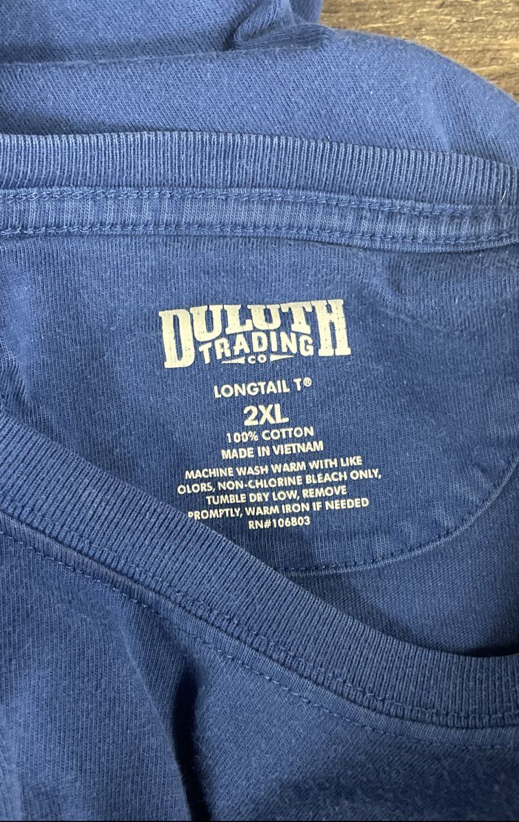 Duluth Trading Co Men's Blue Longtail T Short Sleeve Cotton T-Shirt Sz 2XL