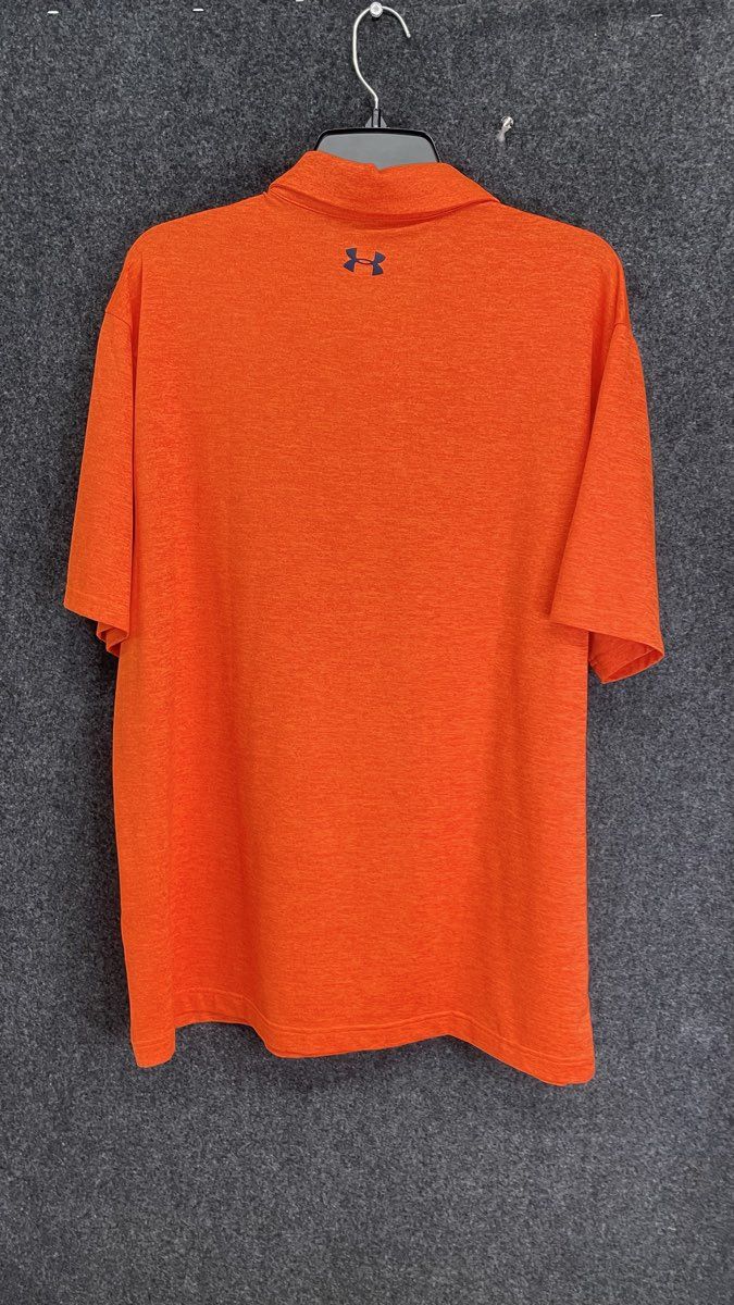 Under Armour Men's Playoff Polo Shirt Orange Heather Short Sleeve Stretch XL NWT