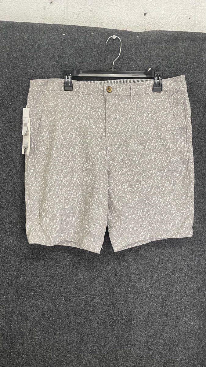 Jachs New York Men's Bleecker Fit Stretch Floral Chino Shorts Gray Size 34 NWT