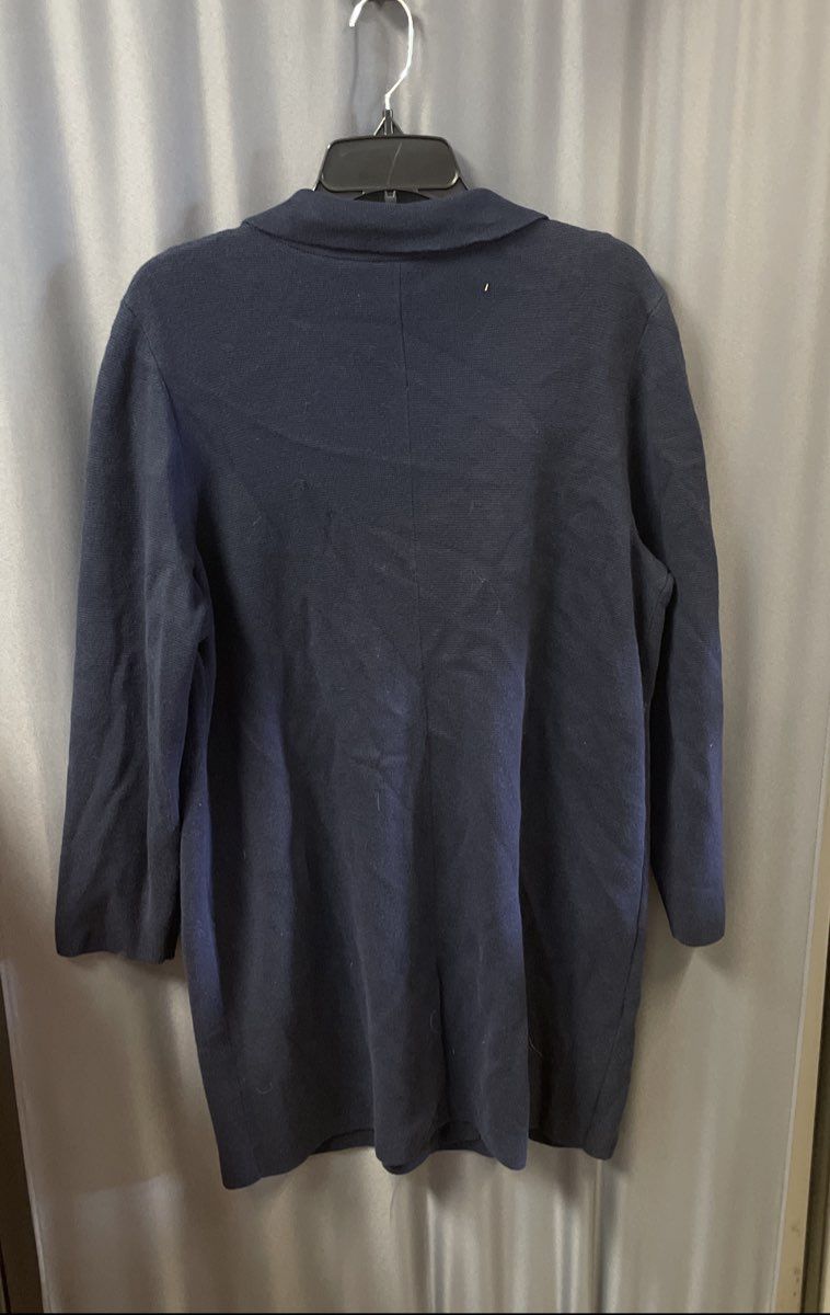 Talbots Women's Navy Blue Double Breasted Cardigan Gold Crest Plus Sz 1X NWT