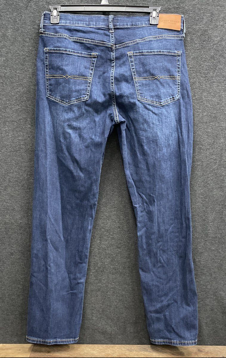 Lucky Brand Men's Dark Wash Stretch Denim 5-Pocket Jeans Sz 36x32