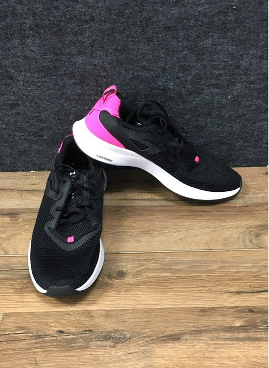 Under Armour Charged Assert 8 Black Pink Running Shoes Men's Size 10.5 DS