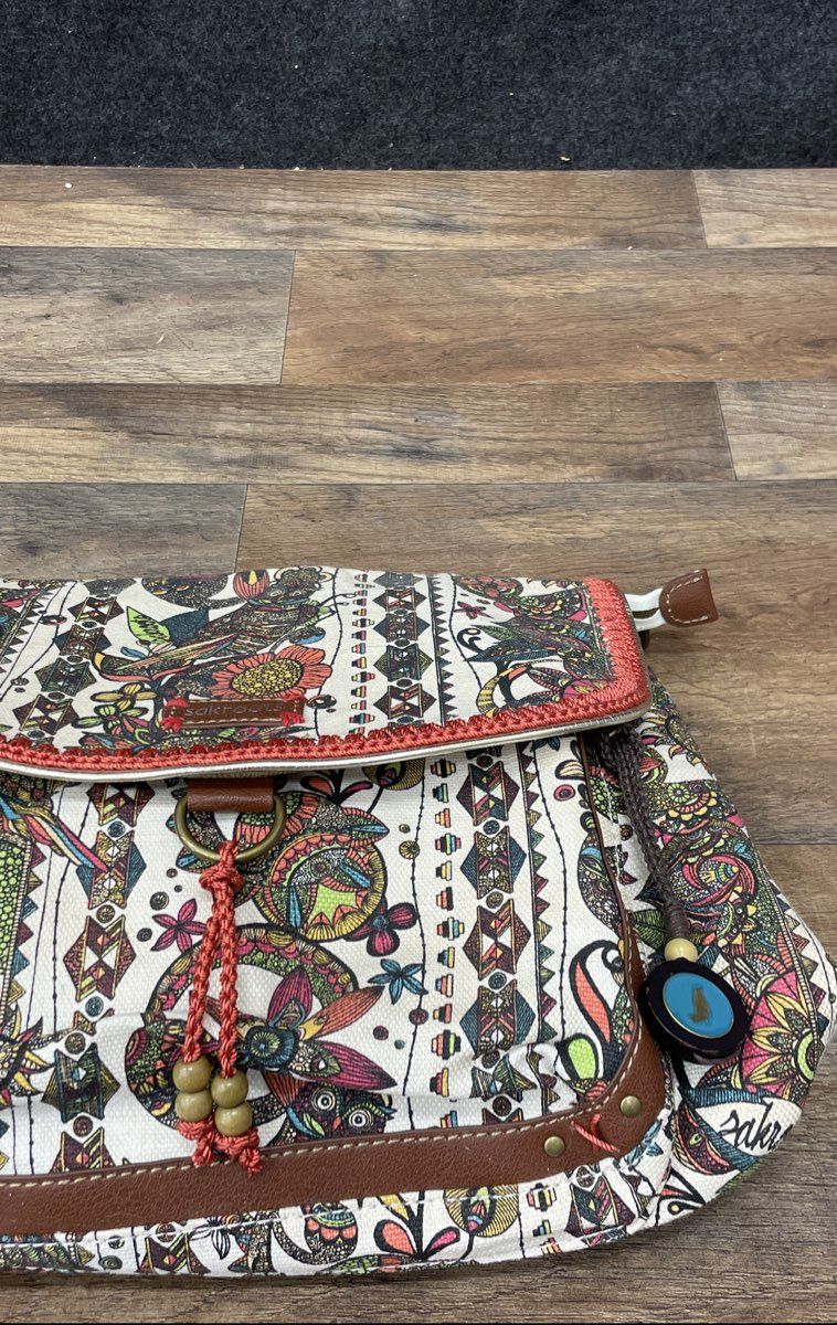 Sakroots Artist Circle Multicolored Print Coated Canvas Backpack Bag