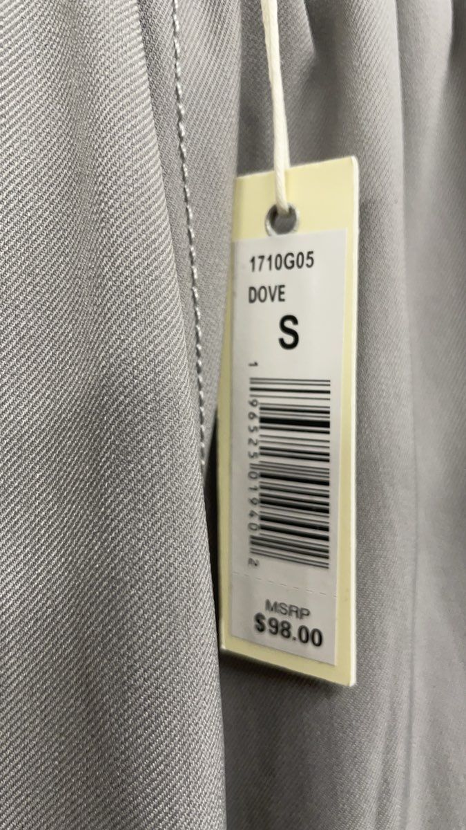 Max Studio Women's Dove Grey Easy Wide Leg Pants Elastic Waist NWT Sz S