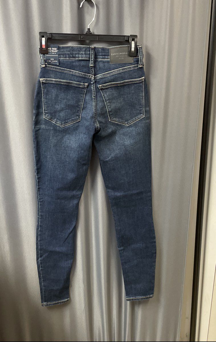 Lucky Brand Women's Ava Mid Rise Super Skinny Blue Jeans NWT Sz 2/26 R