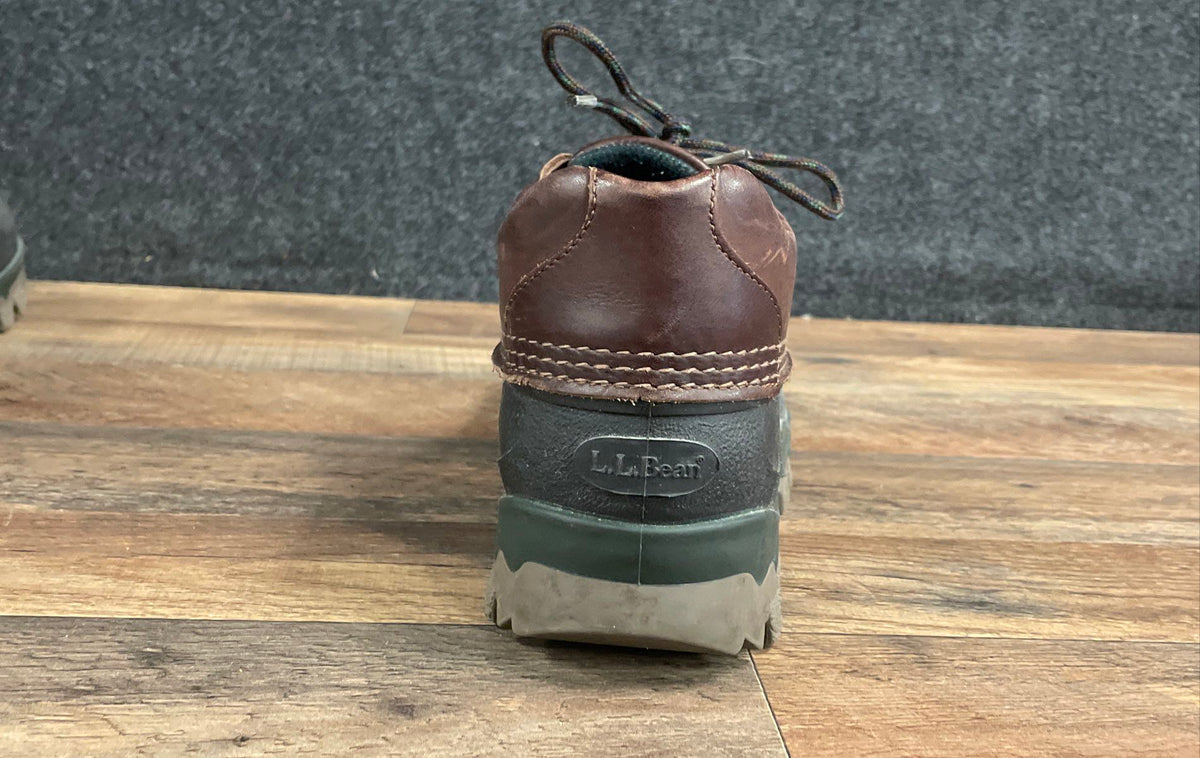 L.L. Bean Storm Chaser 3-Eye Low Duck Boots Brown Black Size 10