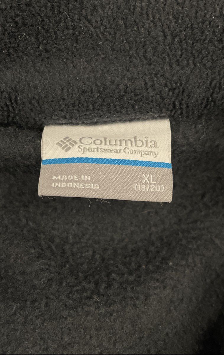 Columbia Youth Black Steens Mountain Full Zip Fleece Jacket Sz XL (18/20)
