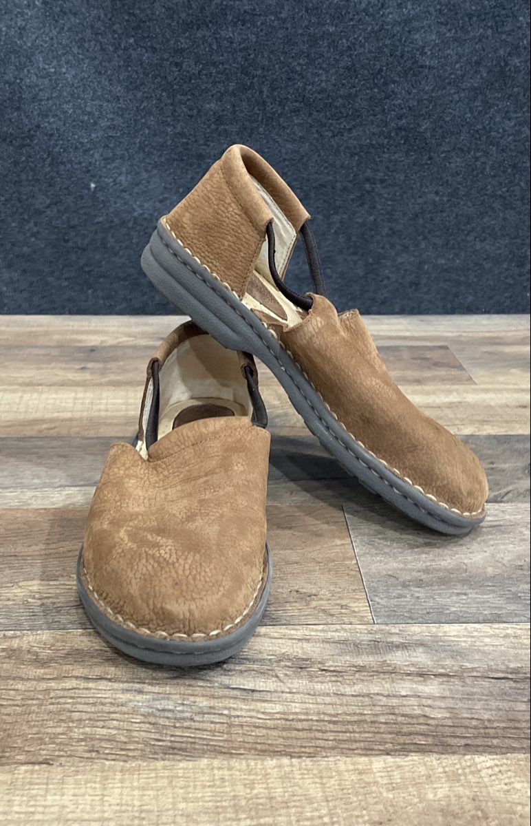Marsh Landing Tanner Brown Pebbled Leather Comfort Slip-On Shoes Size 8.5 M