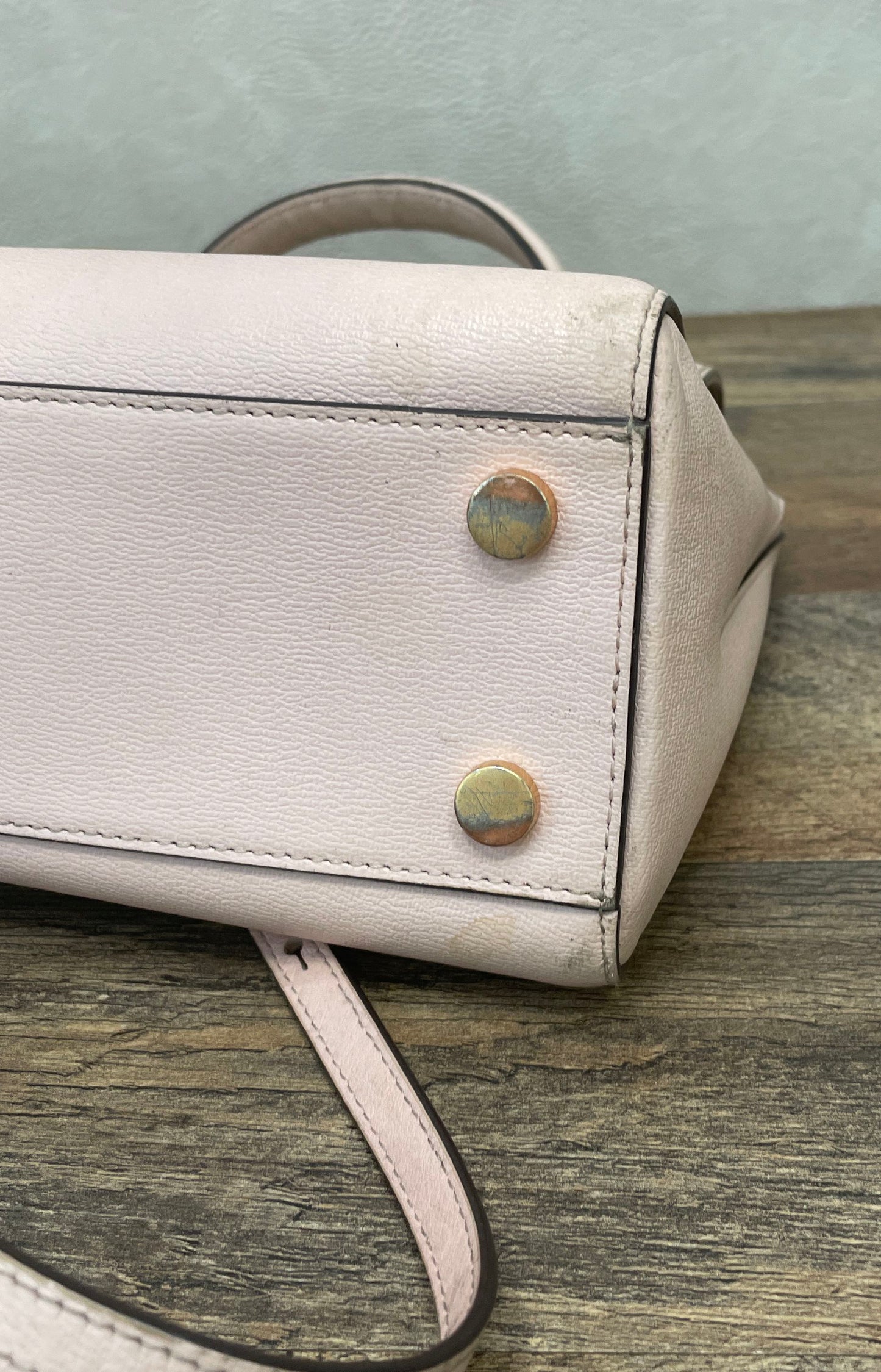 Kate Spade Pink Textured Leather Katy Medium Top Handle Crossbody Bag