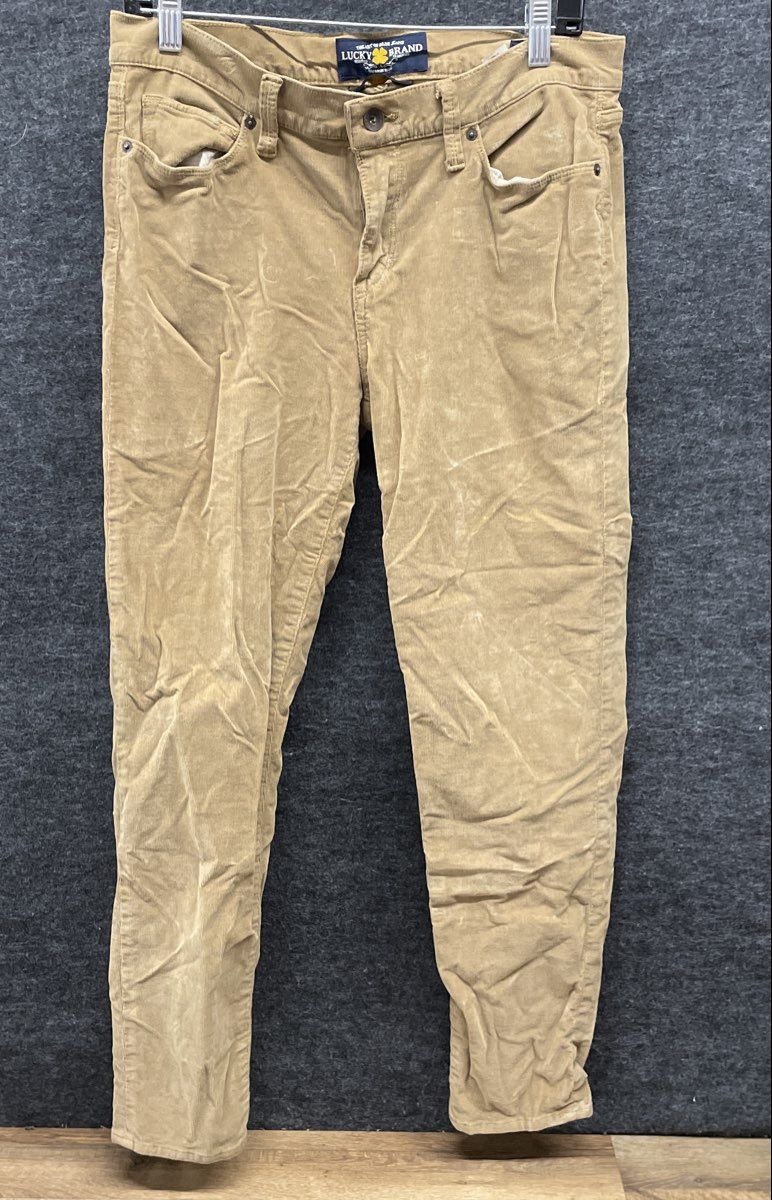 Lucky Brand Women's Brown Tan Corduroy Five Pocket Pants Size 10/30