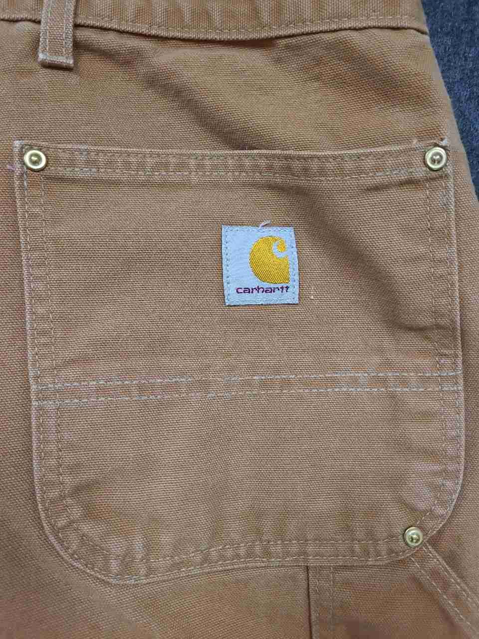 Carhartt Men's Brown Loose Fit Double Front Knee Duck Utility Pants Sz 50x30