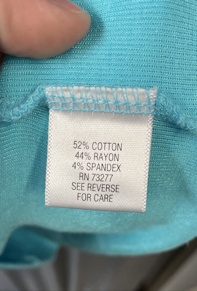 Croft & Barrow Women's Blue Mock Neck Sleeveless Tank Top Cotton Blend Sz S