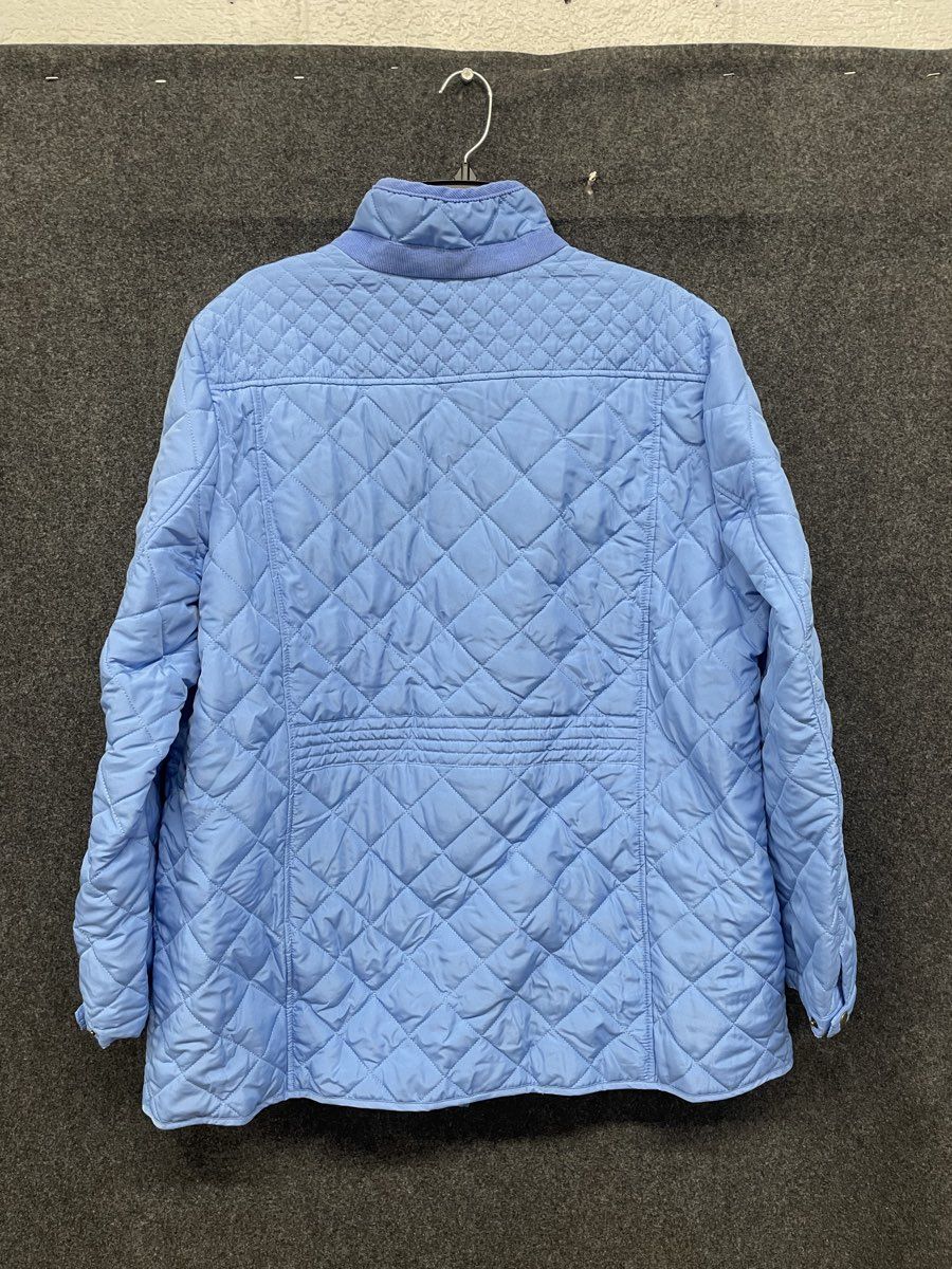 Appleseed's Women's Blue Diamond Quilted Full Zip Snap Jacket Sz 2X