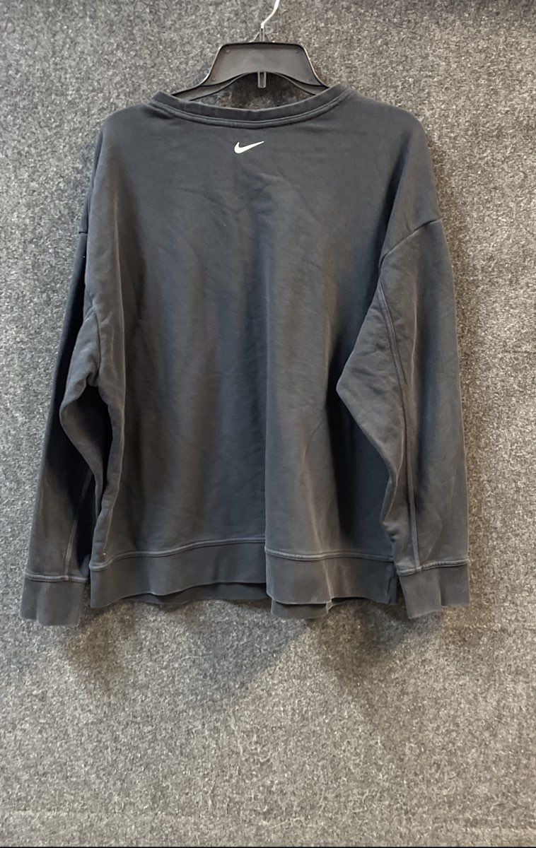 Nike Women's Black Dri-Fit Iridescent Logo French Terry Sweatshirt Sz 1X