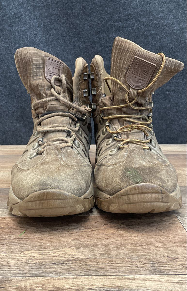 Free Soldier Tactical Waterproof Mid-High Boots Tan Coyote Size 10