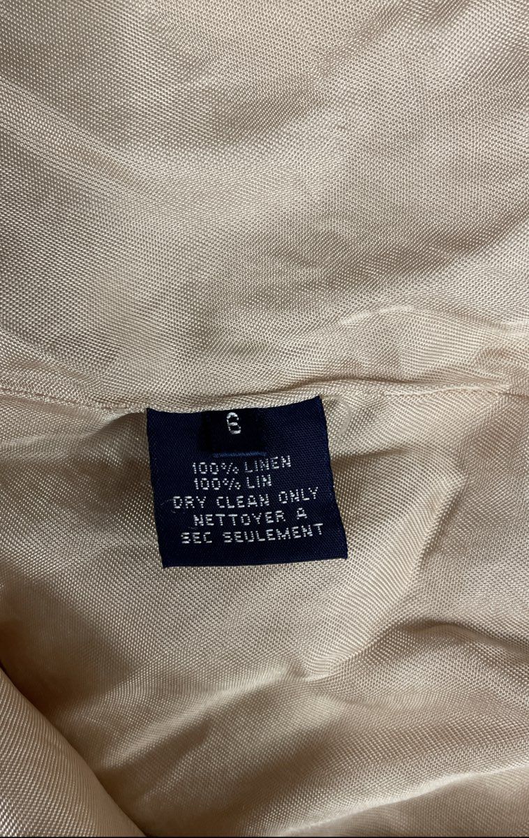 Vintage Ralph Lauren Sport Women's Pale Yellow 100% Linen Blazer Jacket Sz 6