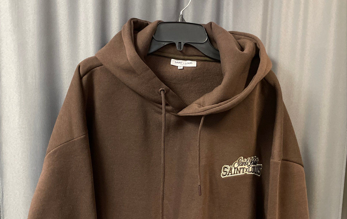 Saint x Louis Espresso Brown Graphic Collab Pullover Hoodie Sz 2XL NWT