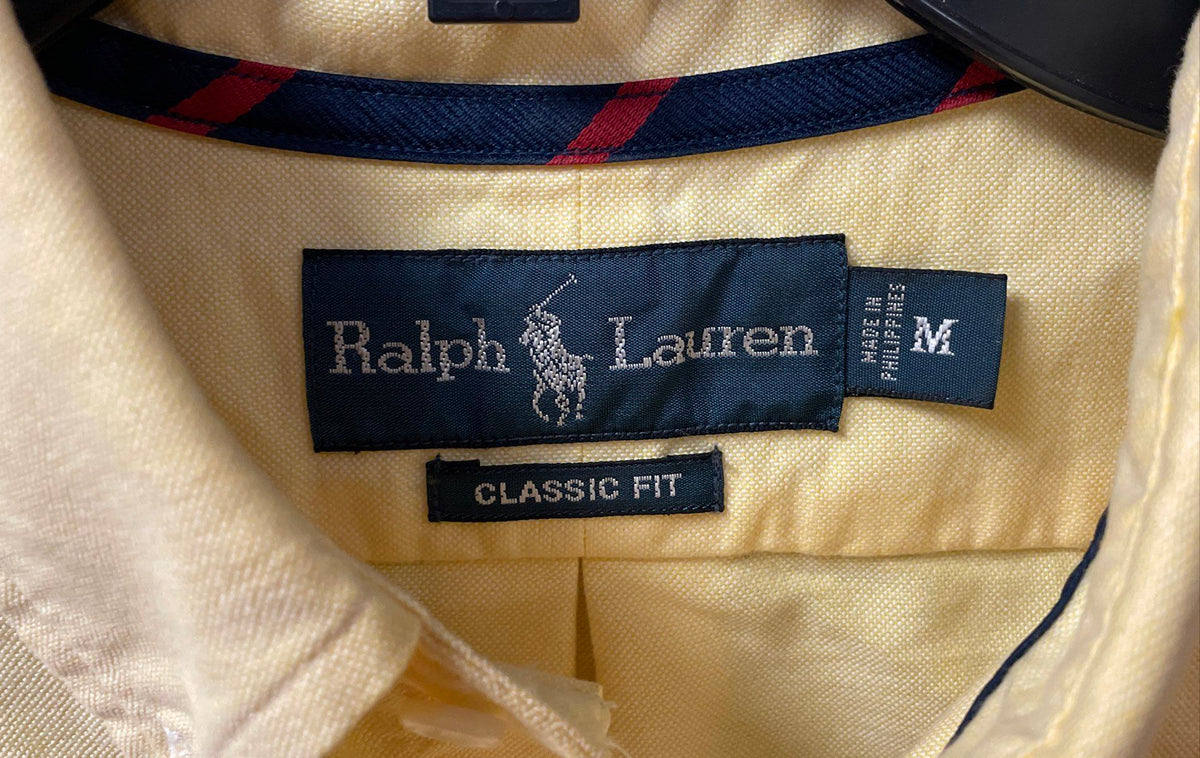 Ralph Lauren Men's Yellow Classic Fit Oxford Button Down Shirt Sz M