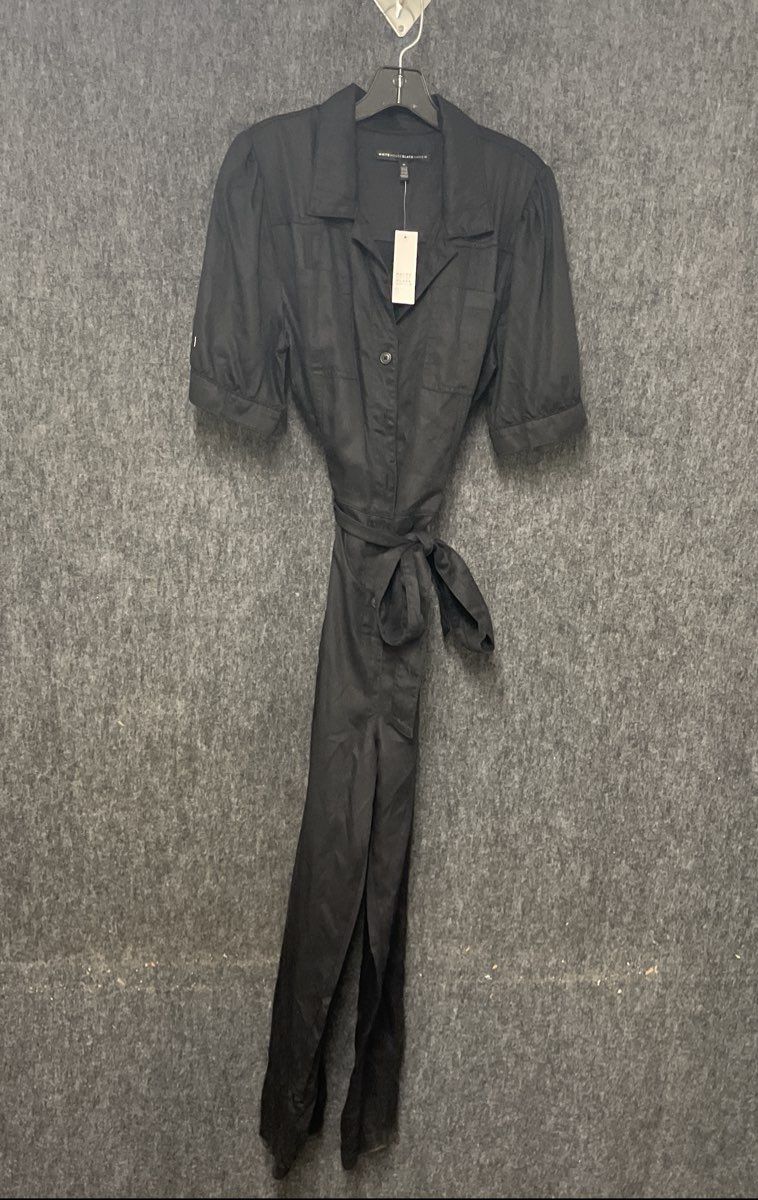 White House Black Market Women's Casual Jumpsuit Black Short Sleeve NWT Sz 14