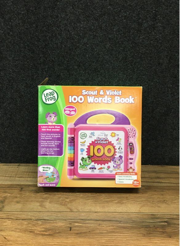 LeapFrog Scout & Violet 100 Words Book Bilingual Electronic Learning Toy In Box